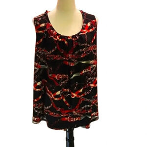 Jones Studio Womens Chain Print Tank Top Size 2X (tagged 24W)